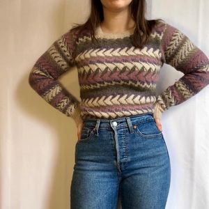 Cozy pastel knit sweater